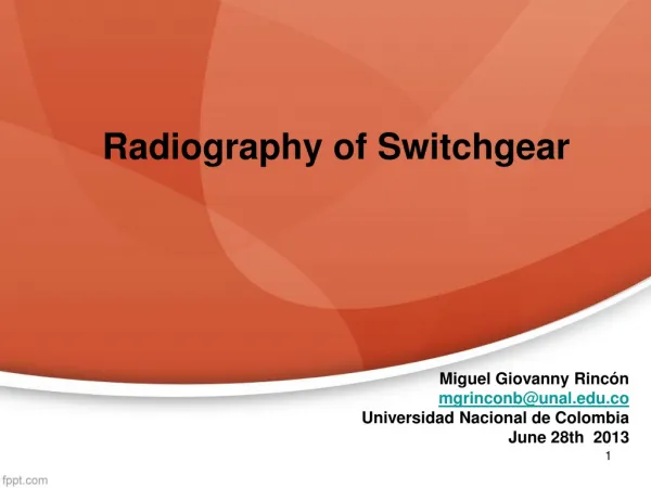 Radiography of Switchgear