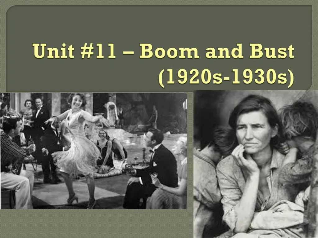 unit 11 boom and bust 1920s 1930s