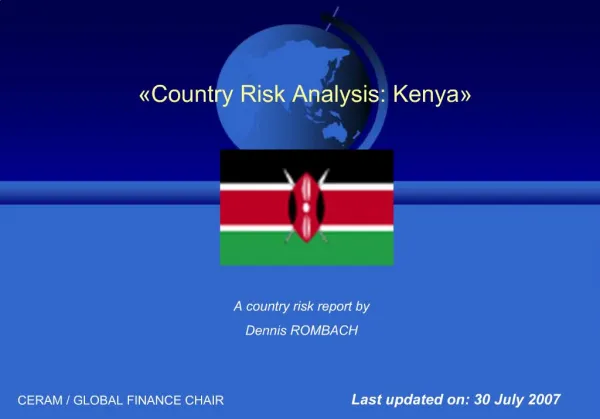 Country Risk Analysis: Kenya