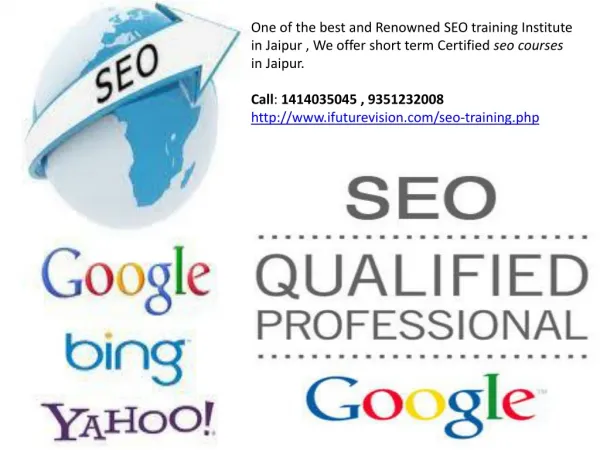 Certified seo courses in Jaipur