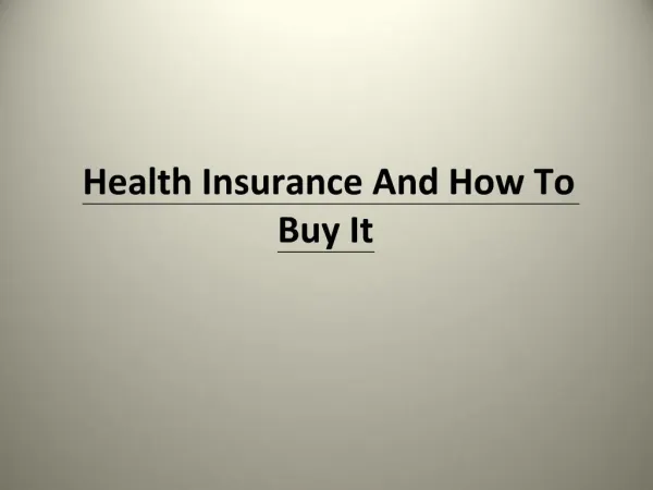 Things to Keep in Mind Before Buying a Health Insurance