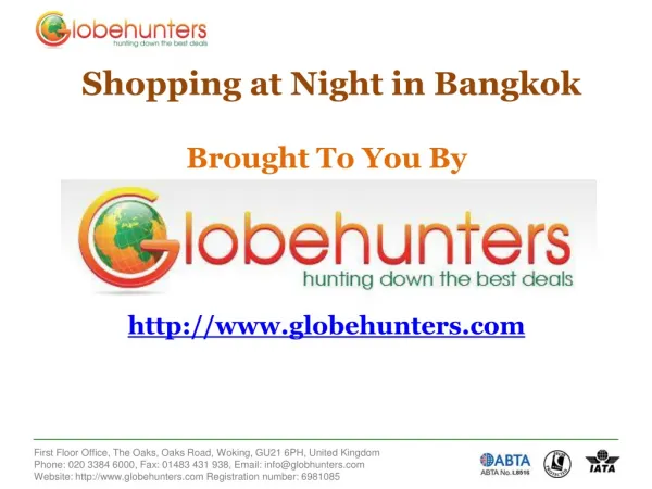 Flights to Bangkok with Globehunters