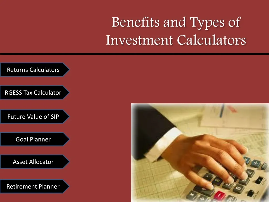 benefits and types of investment calculators