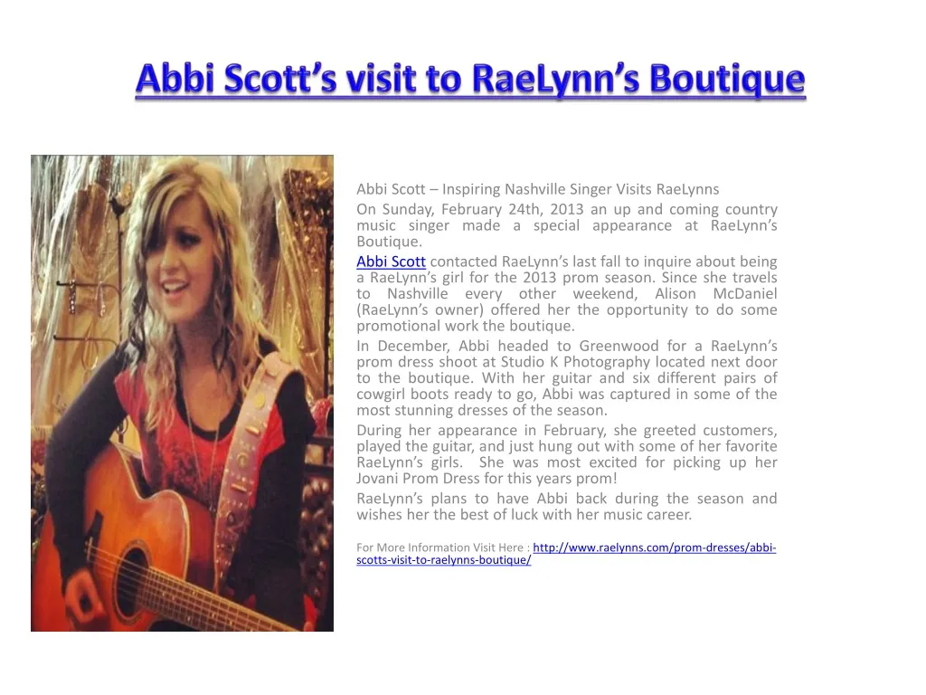 abbi scott s visit to raelynn s boutique