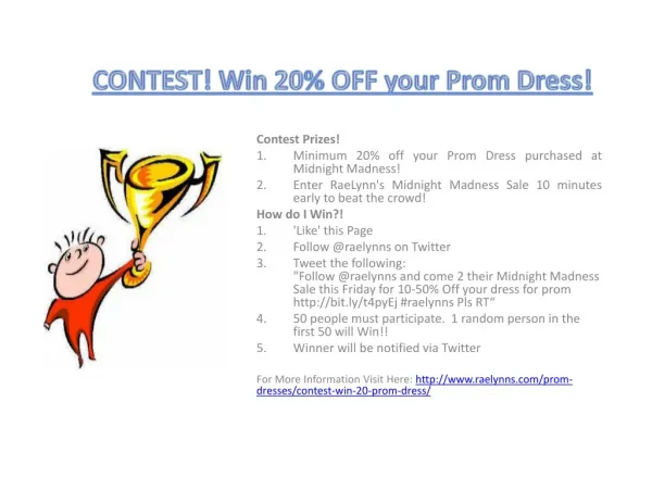 CONTEST! Win 20% OFF your Prom
