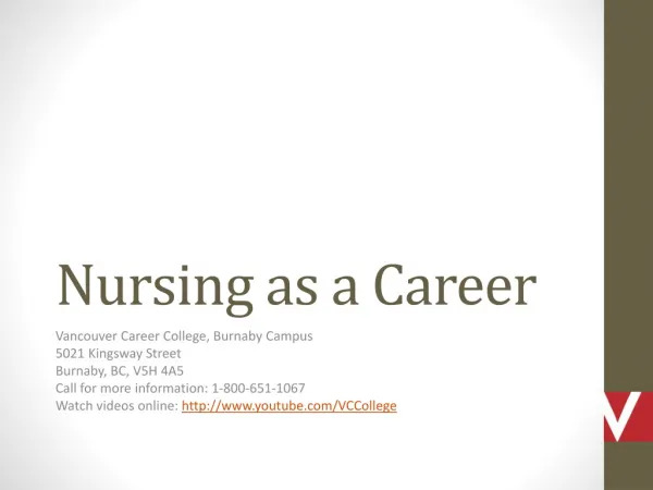 Nursing as a Career in BC Canada