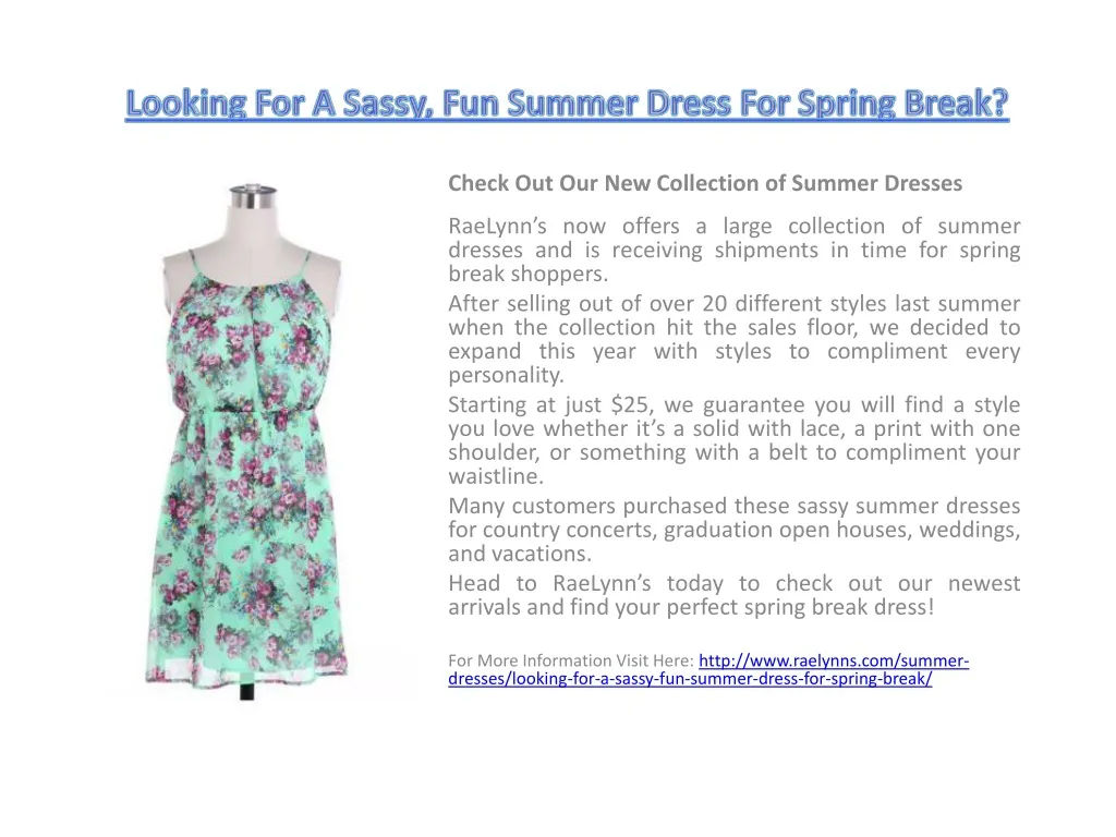 looking for a sassy fun summer dress for spring break