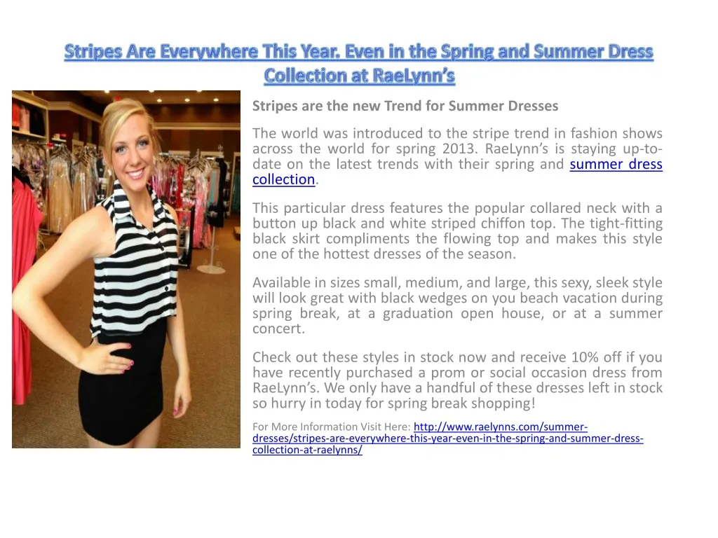 stripes are everywhere this year even in the spring and summer dress collection at raelynn s