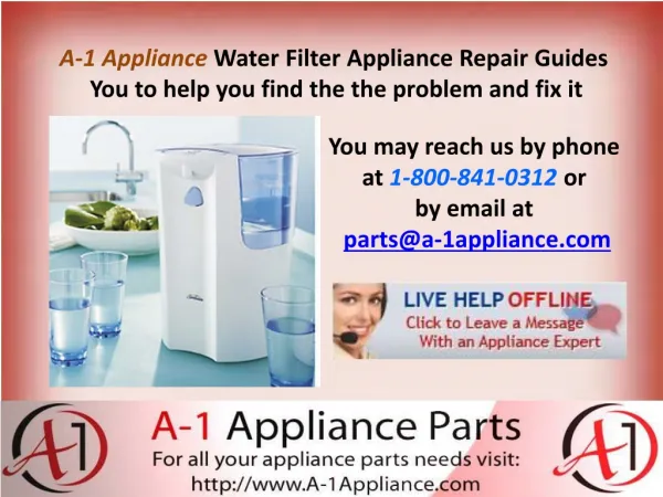 Water Filter Repairing Parts Online Buy From A-1 Appliance