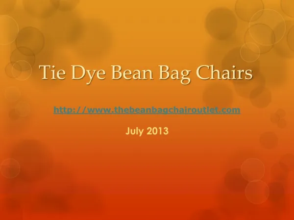 Tie Dye Bean Bag Chair