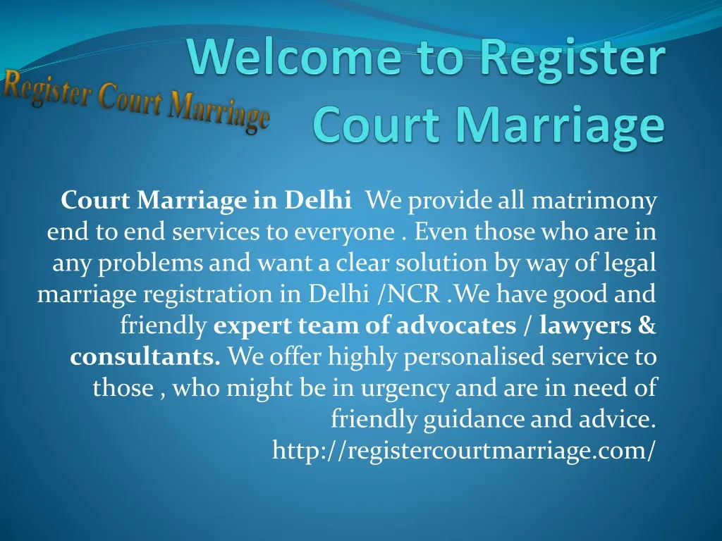 welcome to register court marriage