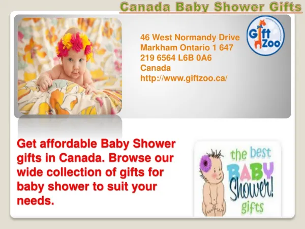 Buy affordable Baby Shower Gift in Canada