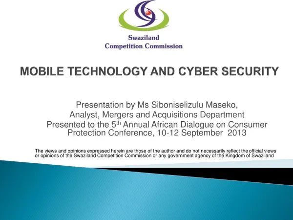 MOBILE TECHNOLOGY AND CYBER SECURITY
