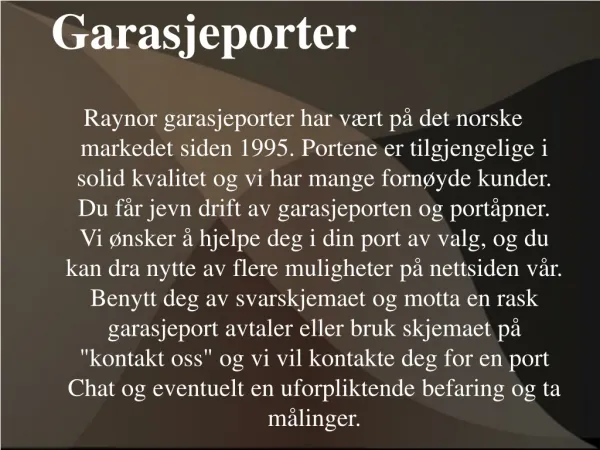 garasjeporter