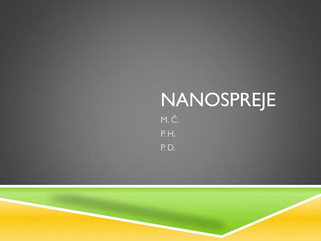 nanospreje