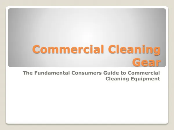 Commercial Cleaning Gear