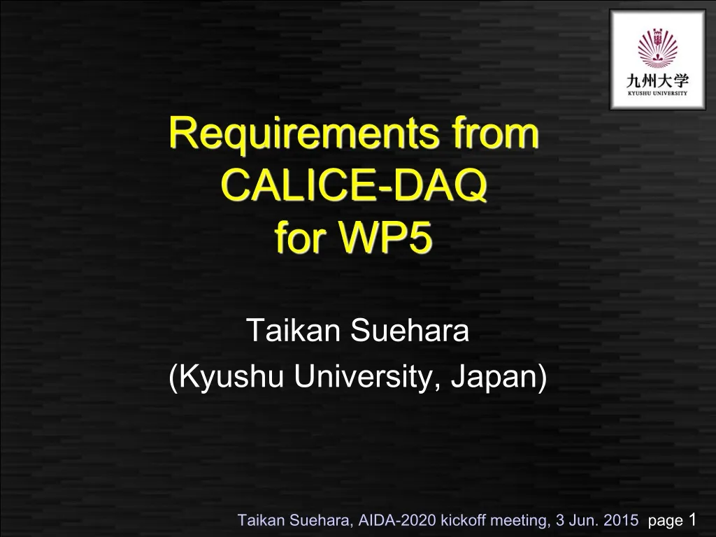 requirements from calice daq for wp5