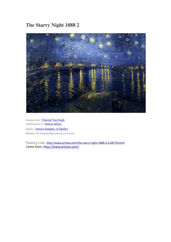 The Starry Night 1888 2
