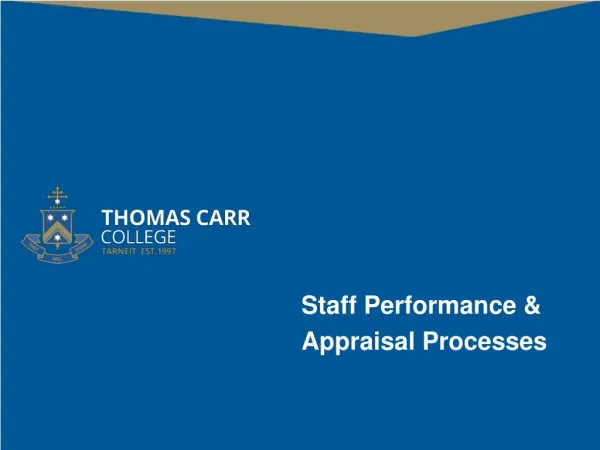 Staff Performance &amp; Appraisal Processes