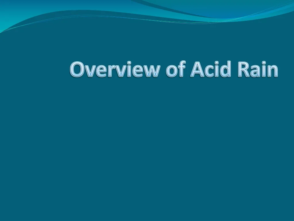 overview of acid rain