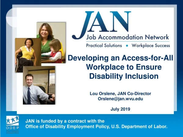 Developing an Access-for-All Workplace to Ensure Disability Inclusion