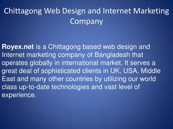 Chittagong Website Design And online Marketing Company Of Ba