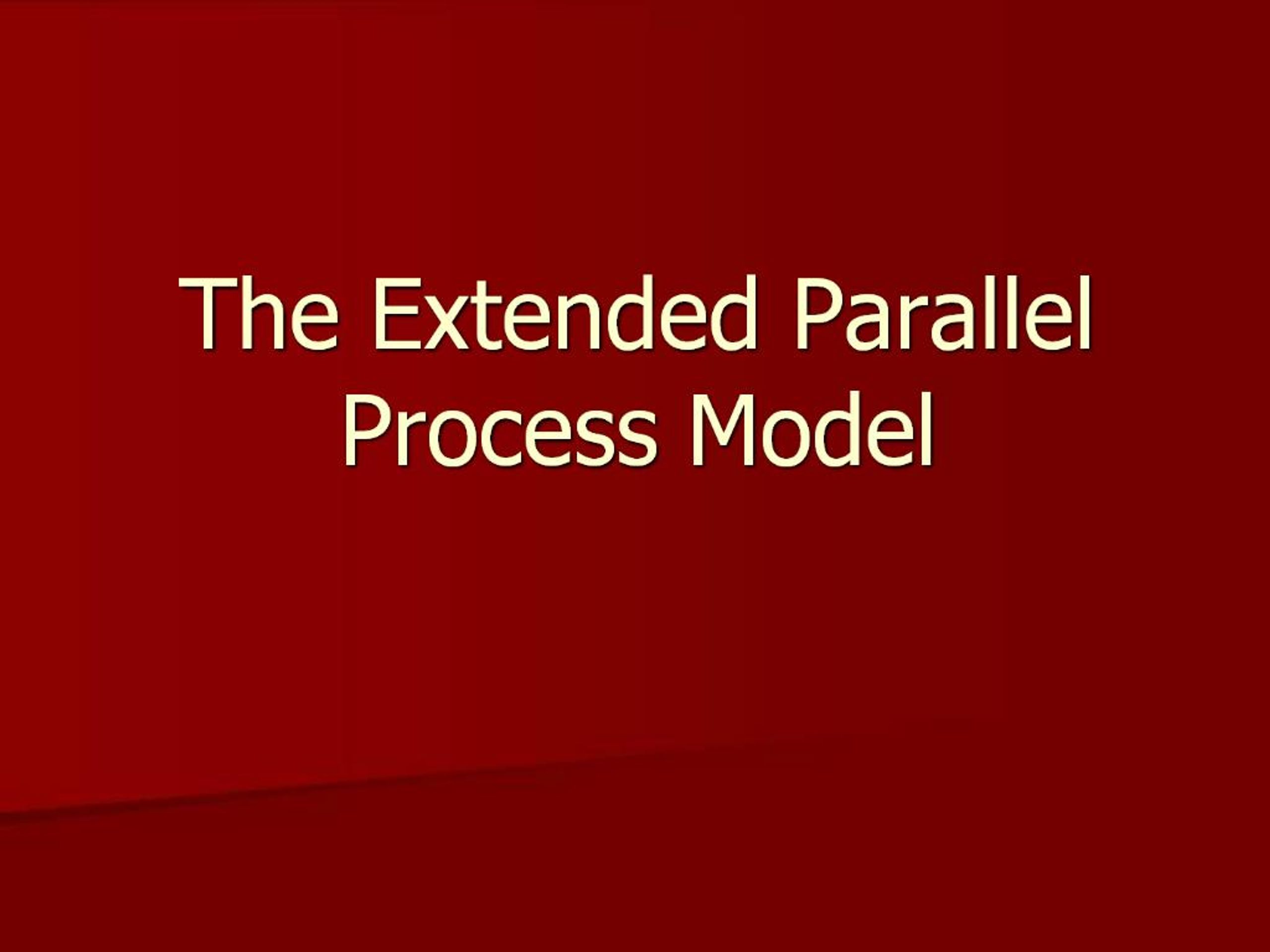 PPT - The Extended Parallel Process Model PowerPoint Presentation, free ...