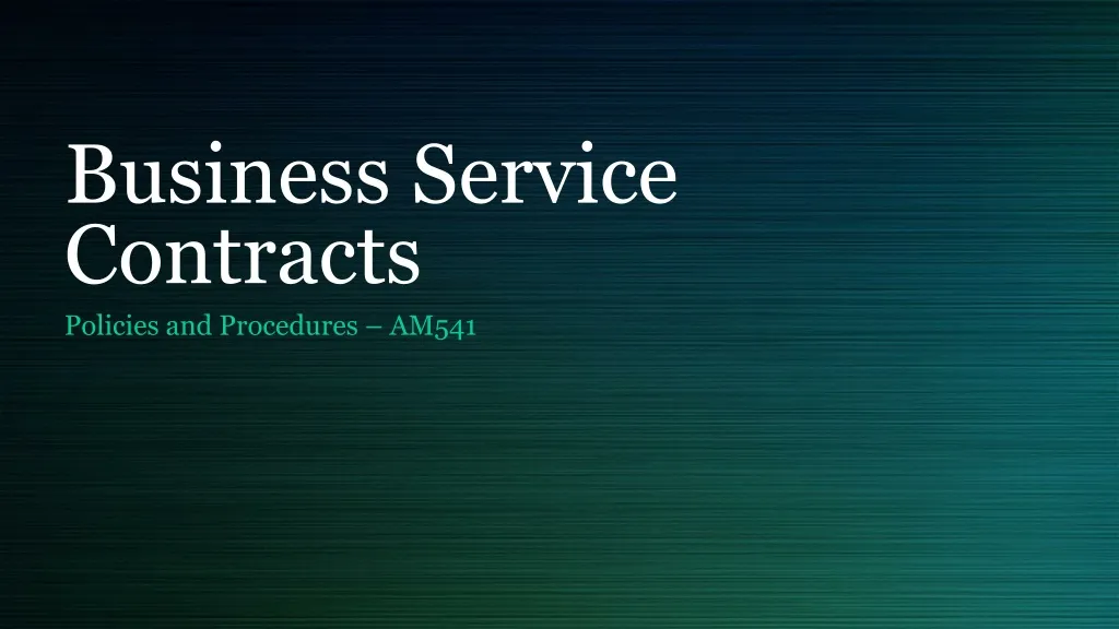 business service contracts