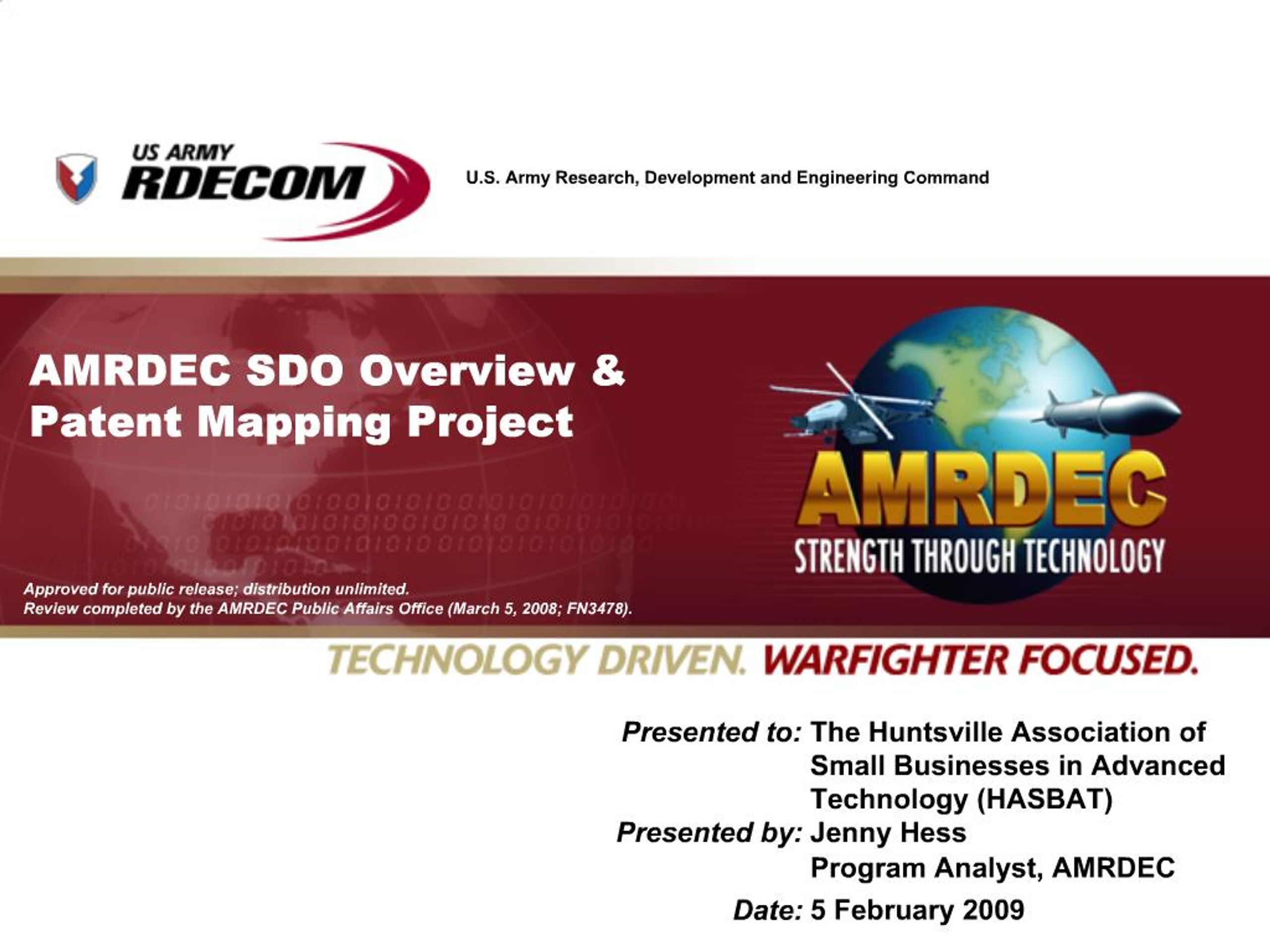 PPT - Approved for public release; distribution unlimited. Review ...