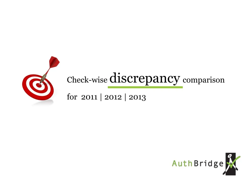 check wise discrepancy comparison for 2011 2012 2013