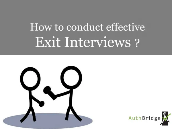 How to conduct Effective Exit Interviews