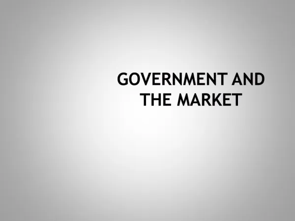 Government and the Market