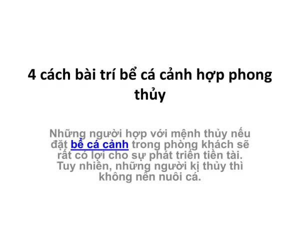 4 c ch b i tr b c c nh h p phong th y