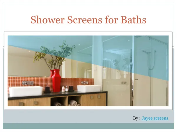 Glass Shower Screens for Bath