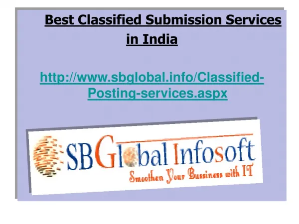 Professional Classified Submissions Services India
