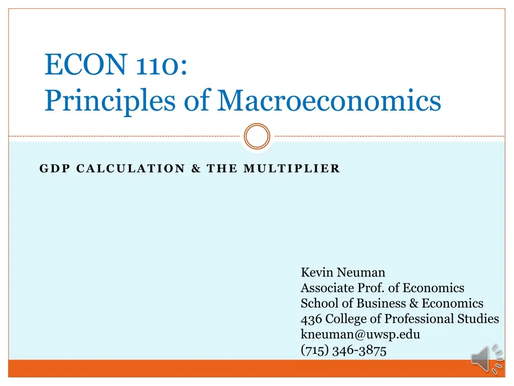 econ 110 principles of macroeconomics