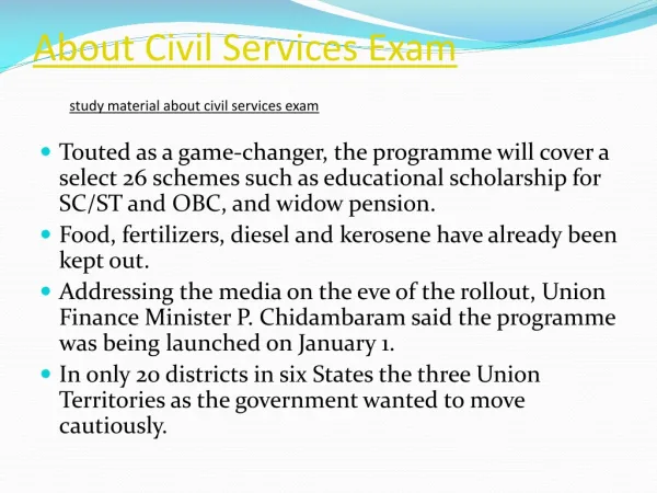 About Civil Services Exam