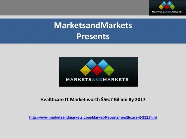 Healthcare IT Market worth $56.7 Billion By 2017