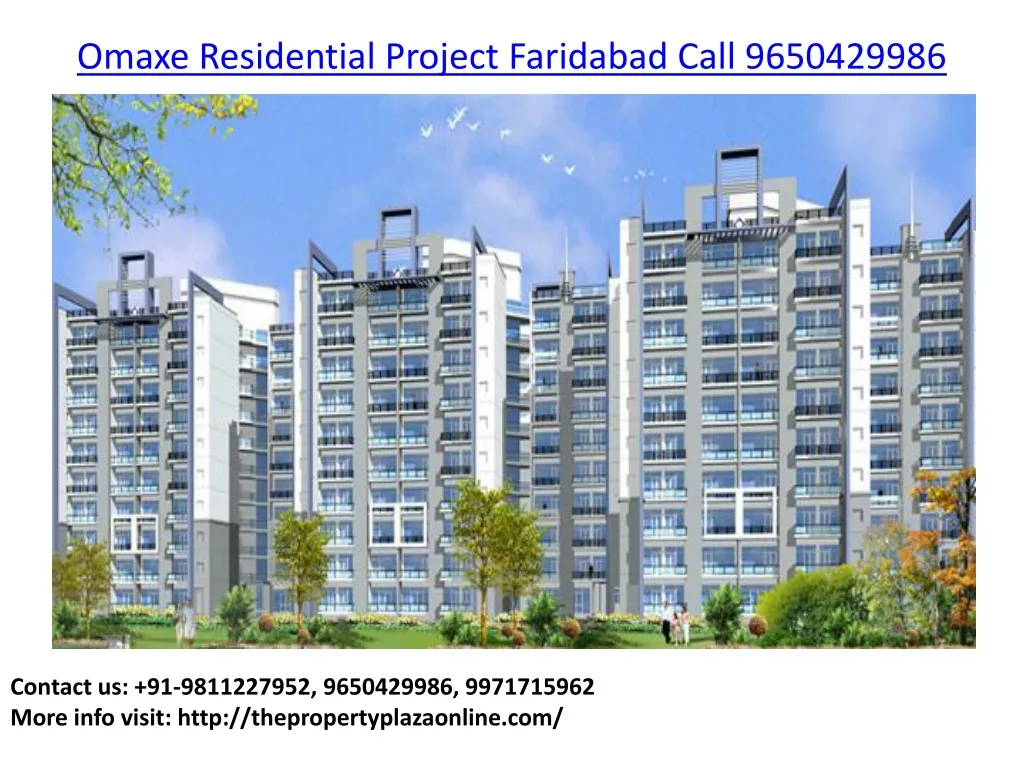 omaxe residential project faridabad call 9650429986