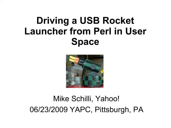Driving a USB Rocket Launcher from Perl in User Space