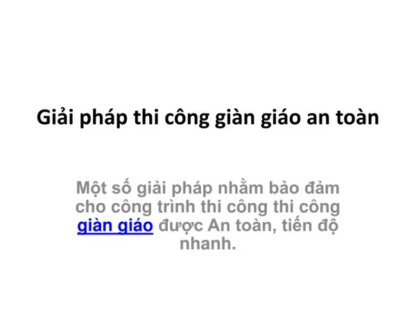 gi i ph p thi c ng gi n gi o an to n