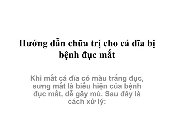 h ng d n ch a tr cho c a b b nh c m t