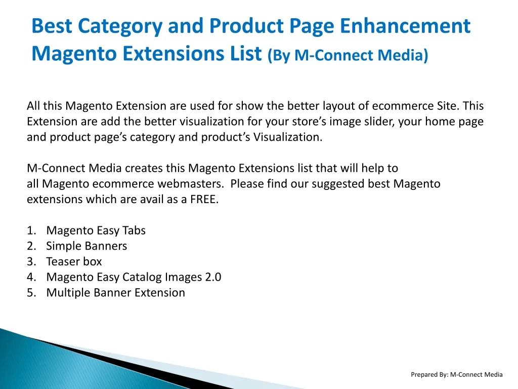 best category and product page enhancement