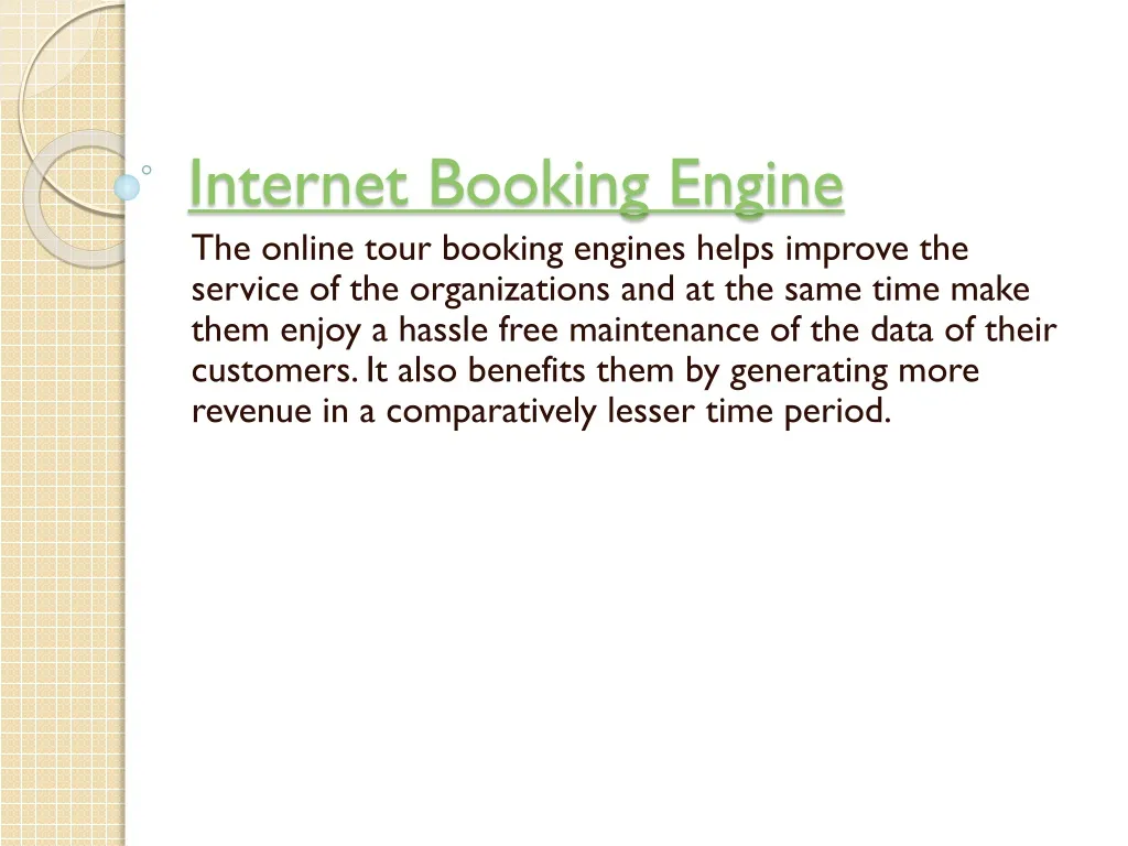 internet booking engine