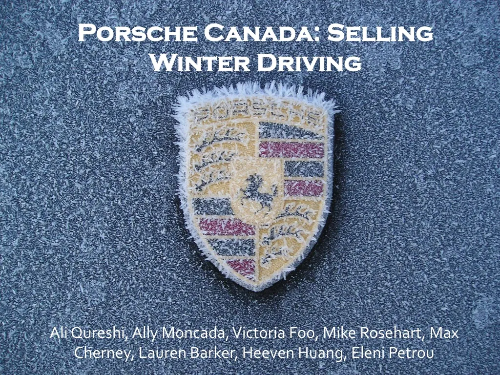 porsche canada selling winter driving