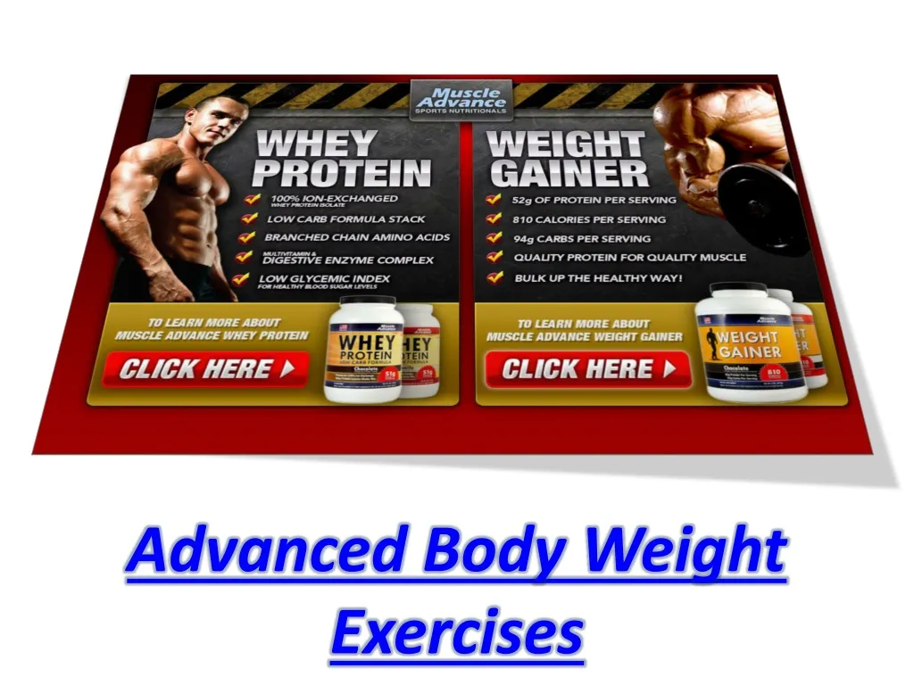 advanced body weight exercises