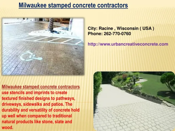 Milwaukee Stamped Concrete Contractors