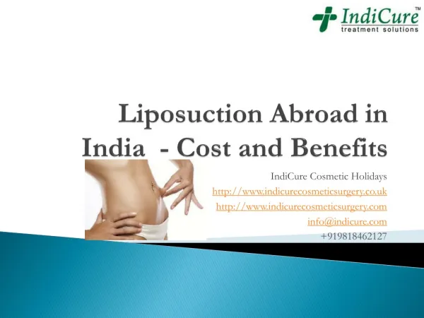 Liposuction Abroad in India - Cost and Benefits