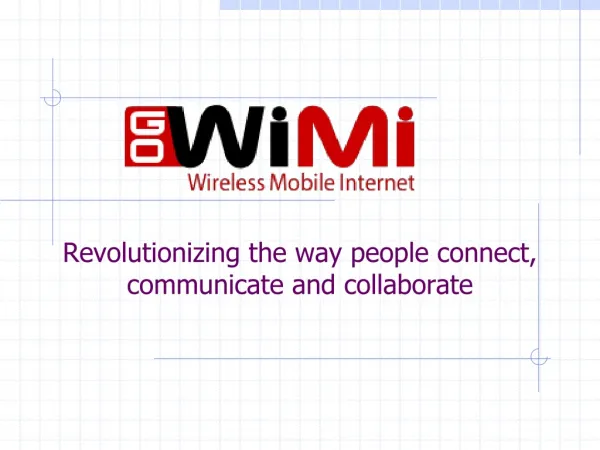 GoWiMi - Wireless Mobile Internet