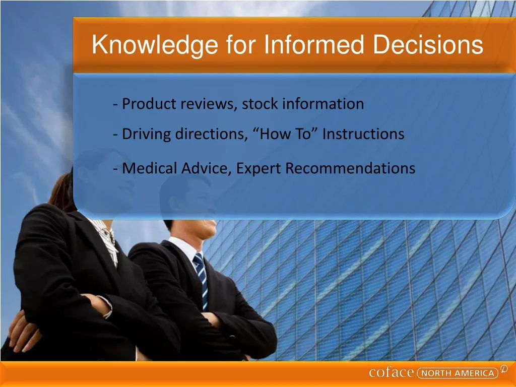 knowledge for informed decisions